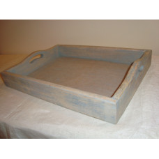 WOODEN TRAY ROUND HANDLES