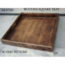 Wooden Tray Sq. Burnt