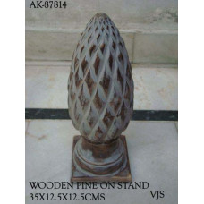 WOODEN PINE ON STAND