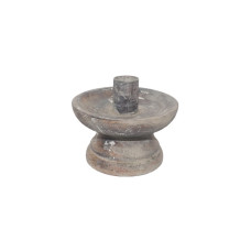 CANDLE STAND WOOD BASE SMALL