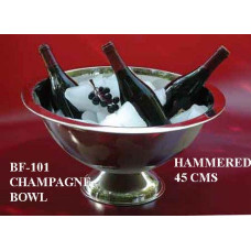 STEEL CHAMPAGNE BOWL HAMMERED