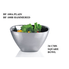 STEEL SQ. SALAD BOWL PLAIN