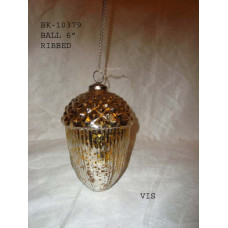 6 BALL RIBBED DIAMOND W CHAIN"