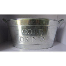 Zink teil ovaal "cold drinks"