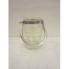 GLASS HOME JAR W METAL