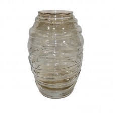 SPIRAL OVAL VASE LUSTRE