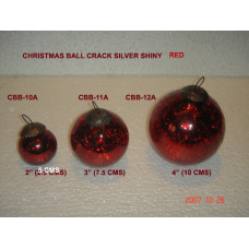 BALL CRACK SILVER RED 3 7 CMS"