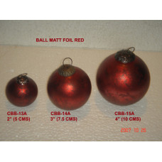 BALL MATT FOIL RED 2 5 CMS"