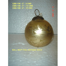 BALL MATT FOIL GOLD 2 5 CMS"