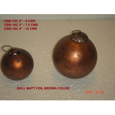 BALL MATT FOIL BROWN 2 5 CMS"