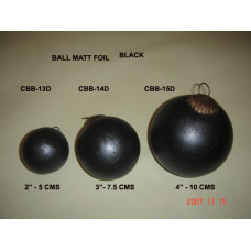 BALL MATT FOIL BLACK 2 5 CMS"