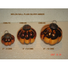 MELON PLAIN SILVER AMBER 2 5 CMS"