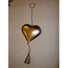 HANGING HEART WITH BELL 9 CMS