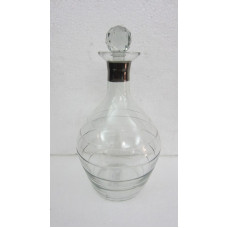 BOTTLE DECANTER SILVER STRIPES