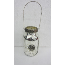 MOTIF LANTERN ANT. SILVER