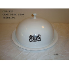 CAKE DISH LION PRINTING