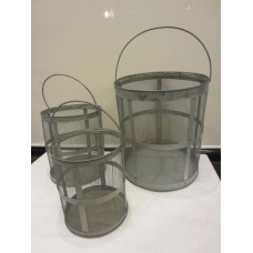 MESH STRIPES ROUND LANTERN S/3