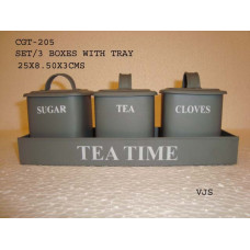 SET/3  BOXES W TRAY