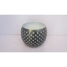 VOTIVE CIRCLE CUT BIG PUTER WHITE