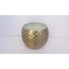 VOTIVE CIRCLE CUT BIG BRASS WHITE