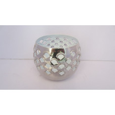 VOTIVE BALLOON CUT SMALL NICKLE WHITE