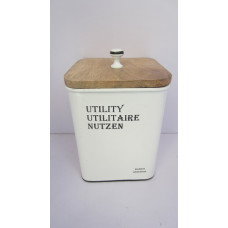 UTILITY BOX WITH WOODEN LID