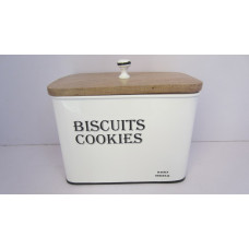 COOKIES BOX WITH WOODEN LID