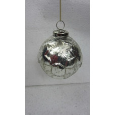 4'' ball flower silver