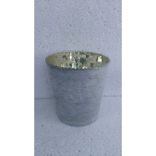 TAPER VASE LARGE SILVER FOIL