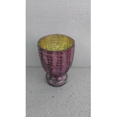 TWIN DOT LINE VOTIVE SILVER WITH FOIL