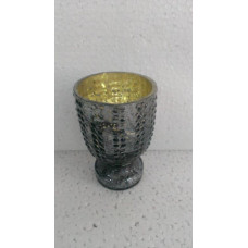 TWIN DOT LINE VOTIVE SILVER WITH FOIL