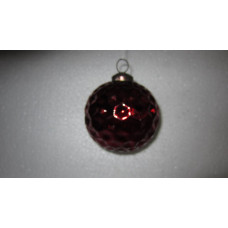 4" HONEY COMB BALL HANGING RED