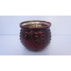 BEADED POT SODA STUD RED SHINY