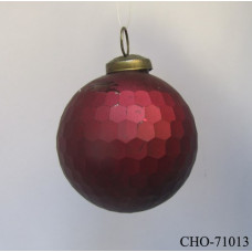 3" ball chezeled red matt