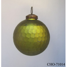 3" ball chezeled green matt