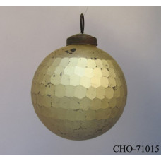 3" ball chezeled gold matt