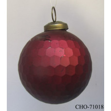 4" ball chezeled red matt