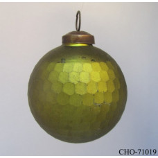 4" ball chezeled green matt