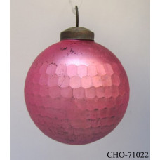 4" ball chezeled pink matt