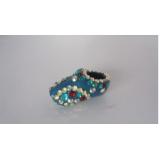 BEADED SHOE WITH MAGNET MINI BLUE