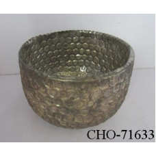 HONEY COMB ROUND VASE FOIL MED