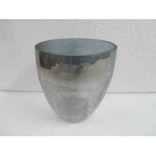 Planter 13x13 crack grey luster