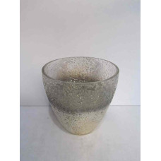 Planter 20x20 crincle silver