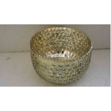 HONEY COMB ROUND VASE SILVER MED