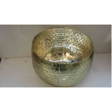 HONEY COMB ROUND VASE  SILVER XL