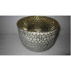 HONEY COMB ROUND VASE CEMENT MED