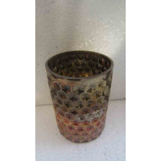 HONEYCOMB CYLINDER VASE BIG LUSTRE