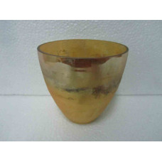 LUSTER SILVER 1/2 CRACK PLANTER 13x13