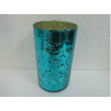 CYLINDER VASE STONES XL INSIDE SILVER