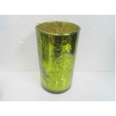 CYLINDER VASE STONES XL INSIDE SILVER